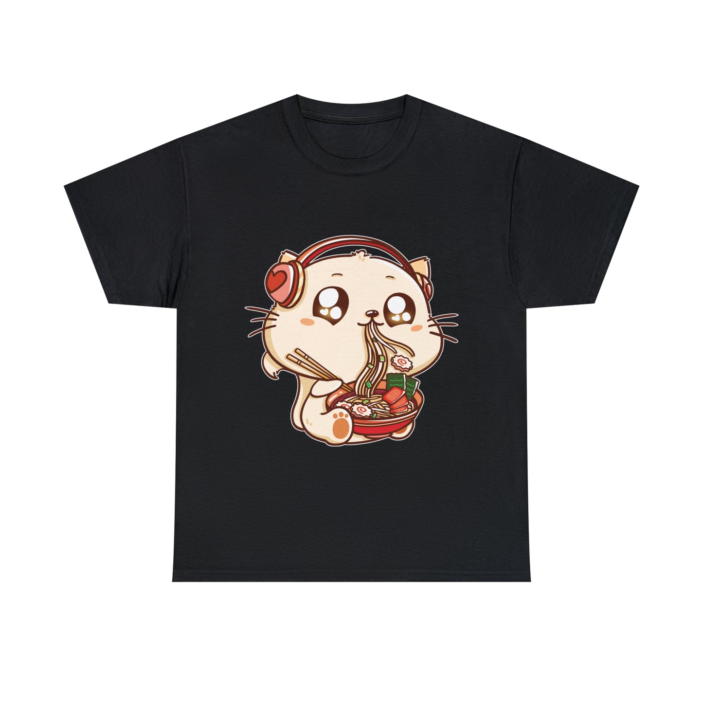 This Might Be The Cutest Cat On A Tshirt You Have Ever Seen! Bonus: It Eats Ramen!
