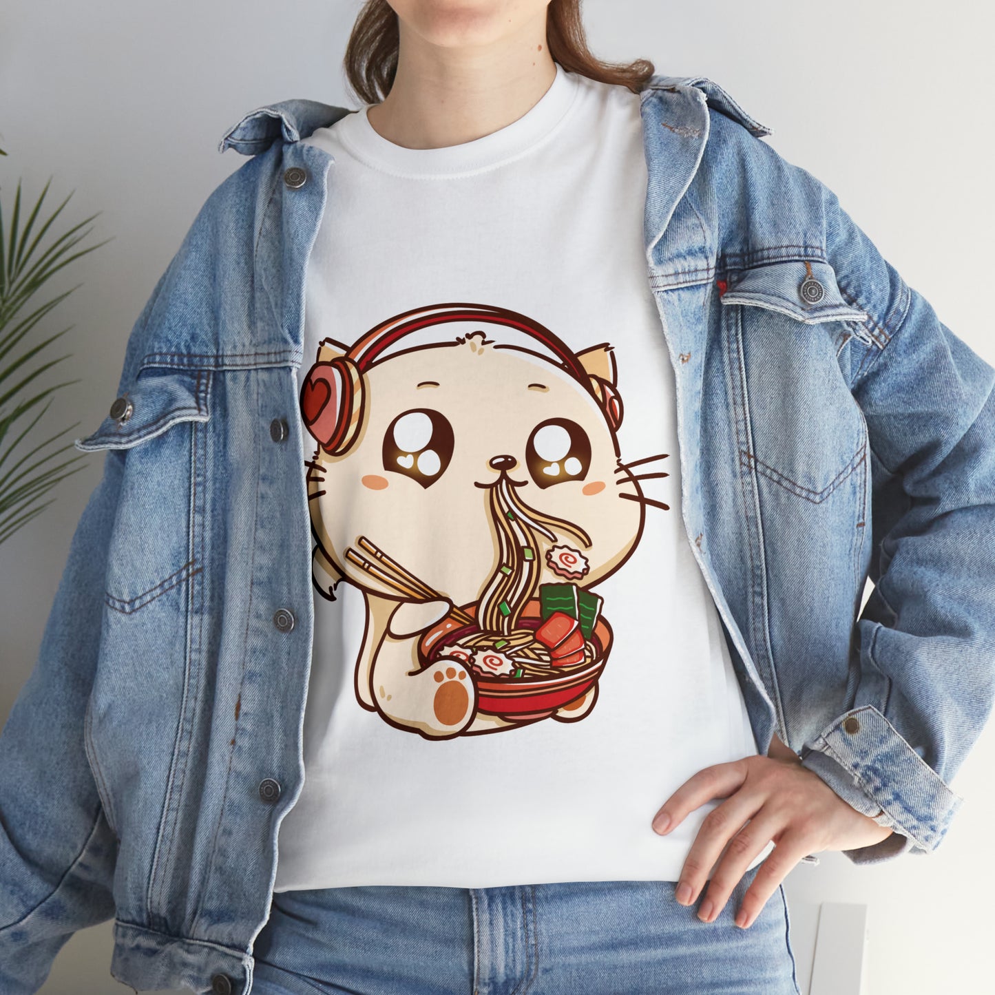This Might Be The Cutest Cat On A Tshirt You Have Ever Seen! Bonus: It Eats Ramen!
